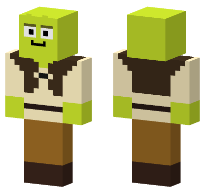 Shrek 2001 Shrek Minecraft Bedrock skin