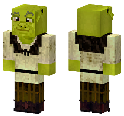 Shrek The Ogre Minecraft Bedrock skin