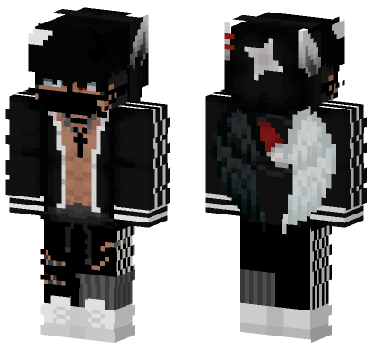 Shskddk Black Outfit Minecraft Bedrock skin