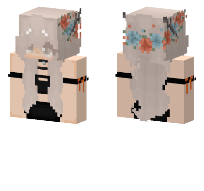 Silver Mermaid Outfit Minecraft Bedrock skin