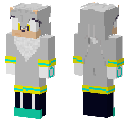 Silver The Hedgehog Minecraft Bedrock skin