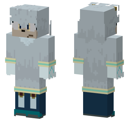 Silver The Hedgehog Minecraft Bedrock skin