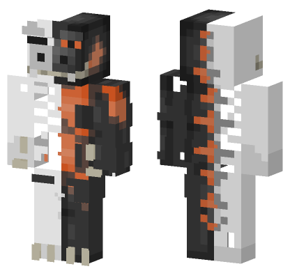 Skeleton Burning Godzilla Minecraft Bedrock skin