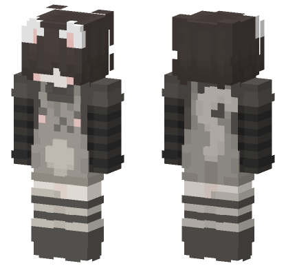 Skin7 Grey Outfit Minecraft Bedrock skin