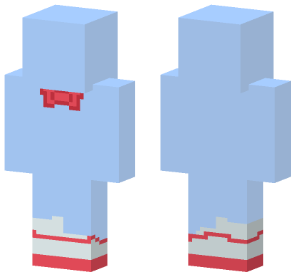 Sky Blue Bow Minecraft Bedrock skin