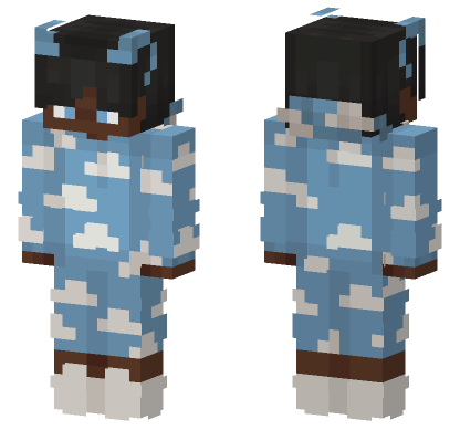 Sky Blue Clouds Minecraft Bedrock skin
