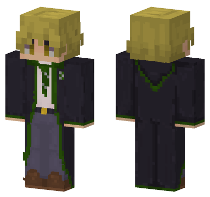 Slytherin Blond Hair Yellow Eyes Minecraft Bedrock skin