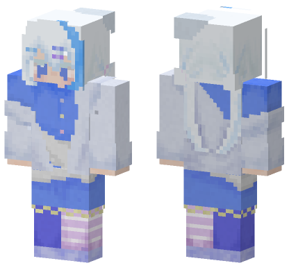 Snowy Winter Girl Minecraft Bedrock skin