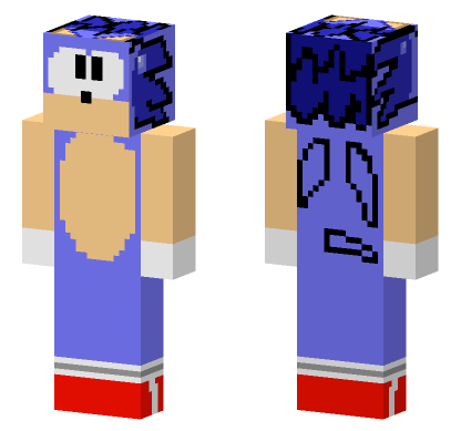 Sonic 1 Sprite HD Minecraft Bedrock skin