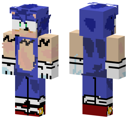 Sonic 30th No Traje Minecraft Bedrock skin