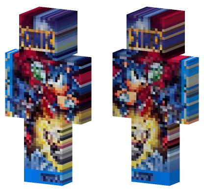 Sonic CD Cover Minecraft Bedrock skin