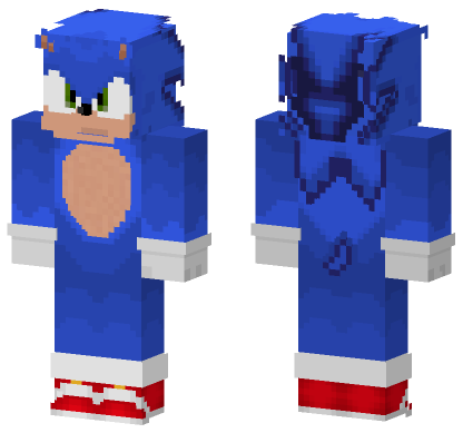 Sonic Movie HD Skin Minecraft Bedrock skin