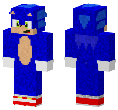 Sonic Movie Improved Minecraft Bedrock skin
