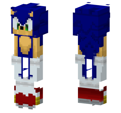 Sonic The Hedgehog Minecraft Bedrock skin