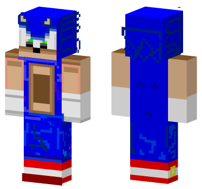 Sonic The Hedgehog Minecraft Bedrock skin