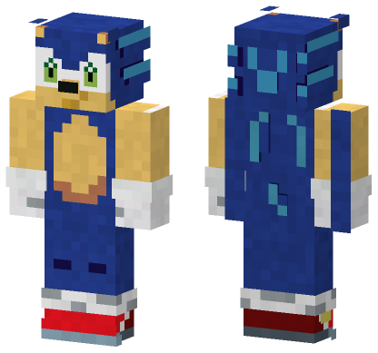 Sonic The Hedgehog Minecraft Bedrock skin