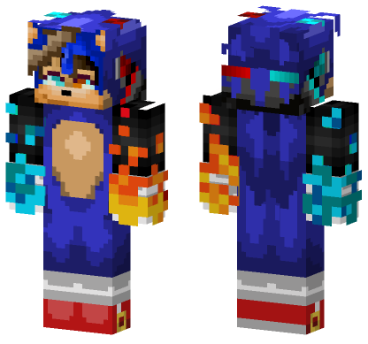 Sonic The Hedgehog Cosplay Minecraft Bedrock skin
