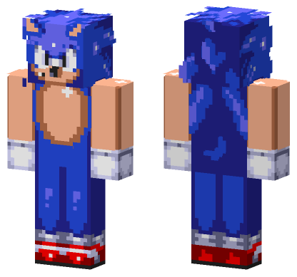 Sonic The Hedgehog Minecraft Bedrock skin