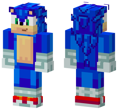 Sonic The Hedgehog Minecraft Bedrock skin