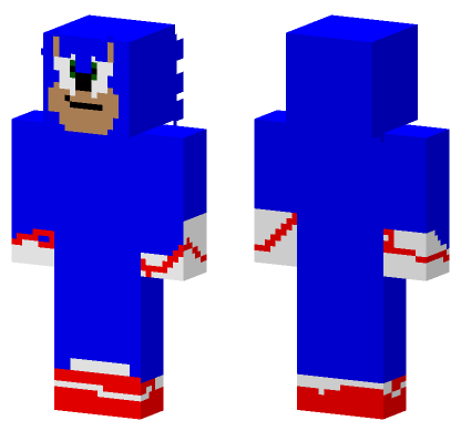 Sonic The Hedgehog Minecraft Bedrock skin