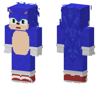 Sonic The Hedgehog Movie Minecraft Bedrock skin