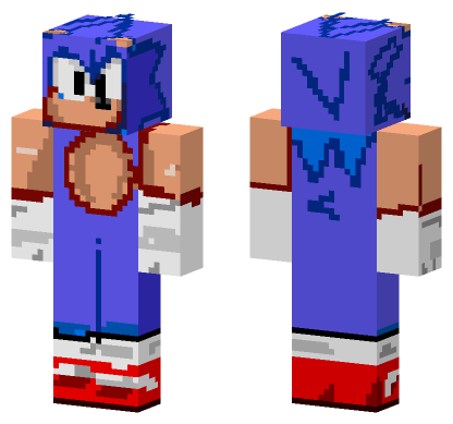 Sonic The Hedgehog Pixel 2 Minecraft Bedrock skin