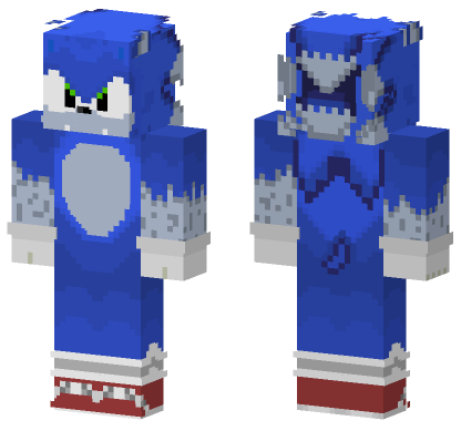 Sonic Werehog Sonic Unleashed Minecraft Bedrock skin