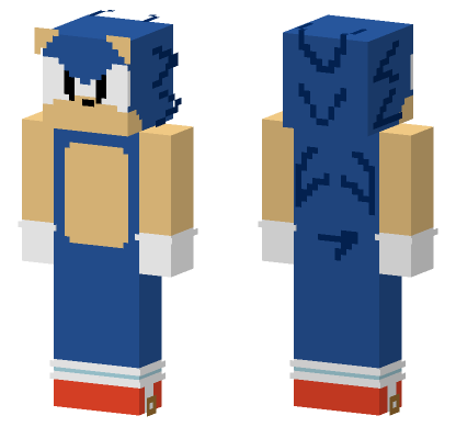 Sonic Yamaguchi Style Minecraft Bedrock skin