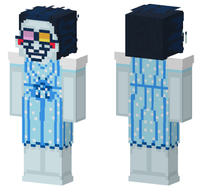 Spamton In A Dress Deltarune Minecraft Bedrock skin