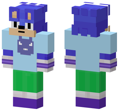 Speedrunn R Sonic Minecraft Bedrock skin