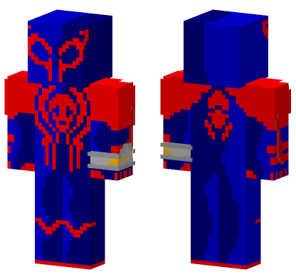 Spider-Man 2099 Red Blue Minecraft Bedrock skin