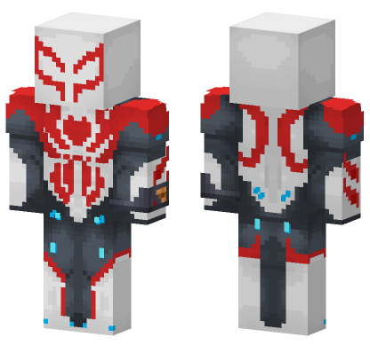 Spider-Man 2099 White Suit Minecraft Bedrock skin