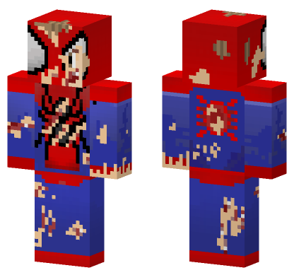 Spider-Man Battle Damaged Minecraft Bedrock skin