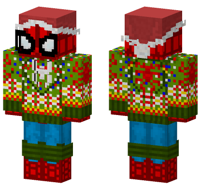 Spider-Man Christmas Skin Minecraft Bedrock skin