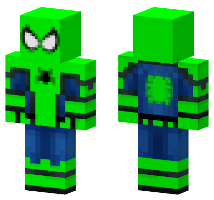 Spider-Man Green Suit Minecraft Bedrock skin