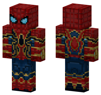 Spider Man Infinity War Minecraft Bedrock skin