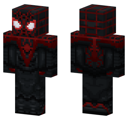 Spider-Man Miles Morales Updated Minecraft Bedrock skin