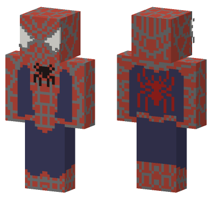 Spider-Man Raimi Red Blue Minecraft Bedrock skin