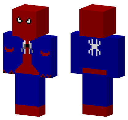 Spider-Man Red And Blue Minecraft Bedrock skin