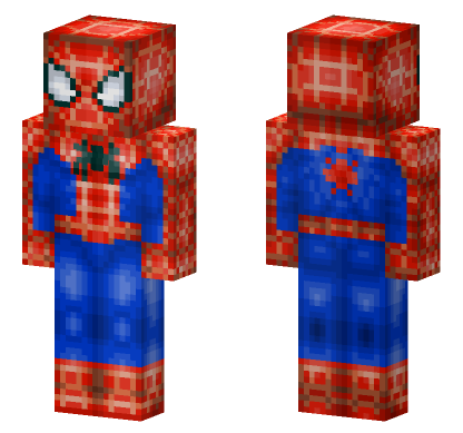 Spider-Man Red Blue Suit Minecraft Bedrock skin