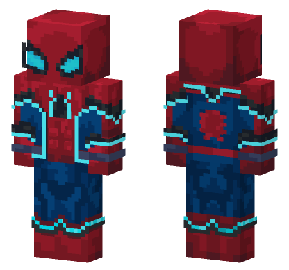 Spider-Man Stark Enhanced Minecraft Bedrock skin