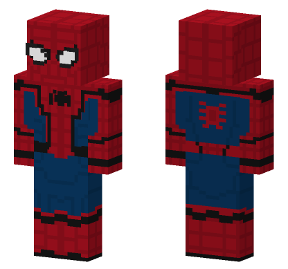 Spider-Man Stark Suit Minecraft Bedrock skin