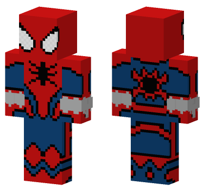Spider Man V1 Custom Design Minecraft Bedrock skin
