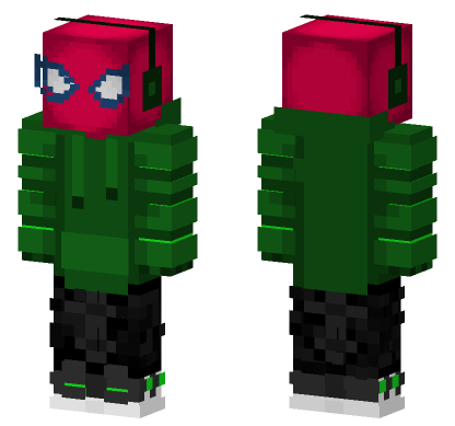 Spidey Green Suit Minecraft Bedrock skin