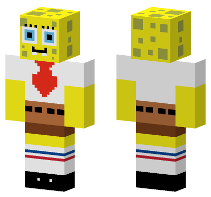 Spongebob Squarepants Minecraft Bedrock skin