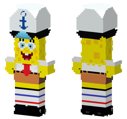 Spongebob Squarepants Frycook Minecraft Bedrock skin