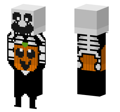 Spooky Month Skid And Pump Minecraft Bedrock skin