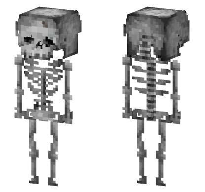 Spooky Scary Skeleton Minecraft Bedrock skin