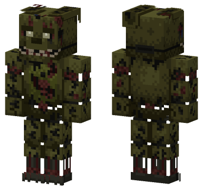 Springtrap Five Nights At Freddy's Minecraft Bedrock skin