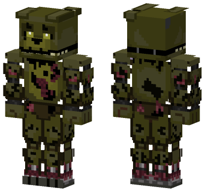 Springtrap Five Nights at Freddy's Minecraft Bedrock skin